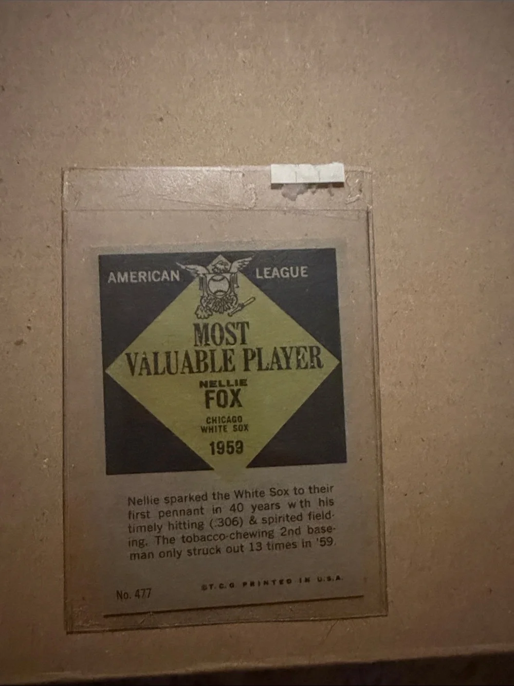 Vintage Baseball Card - Nelly Fox